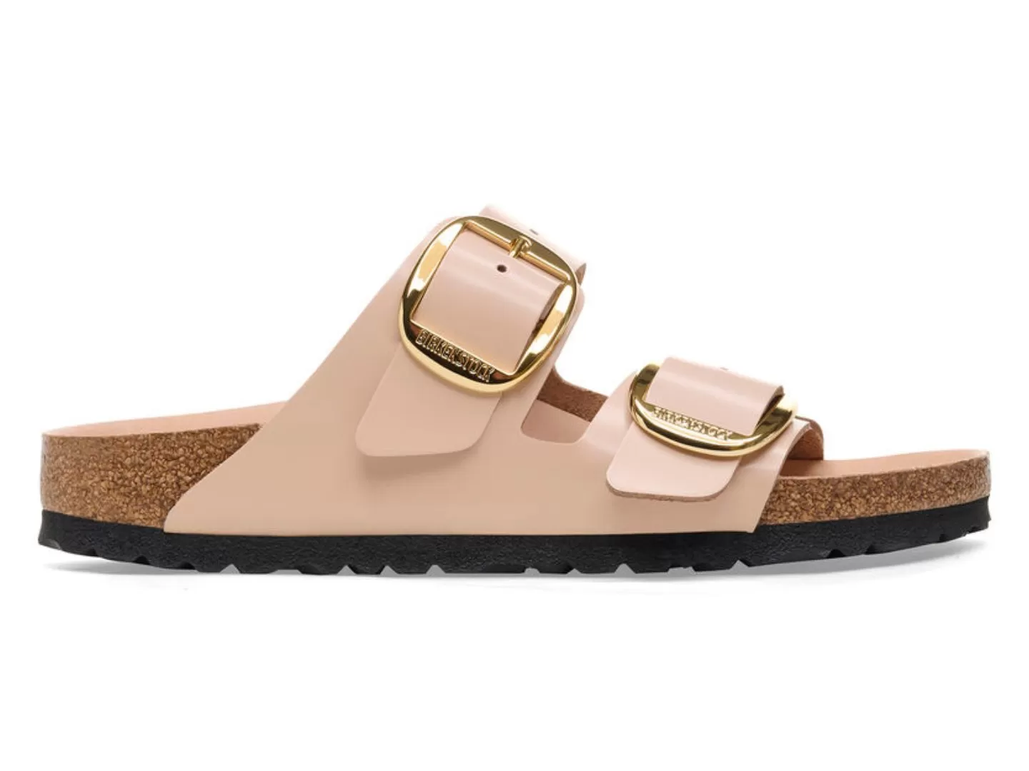 Birkenstock: Arizona Big Buckle in High Shine New Beige