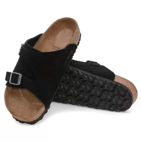 Birkenstock zurich suede leather sandal n1025060 black