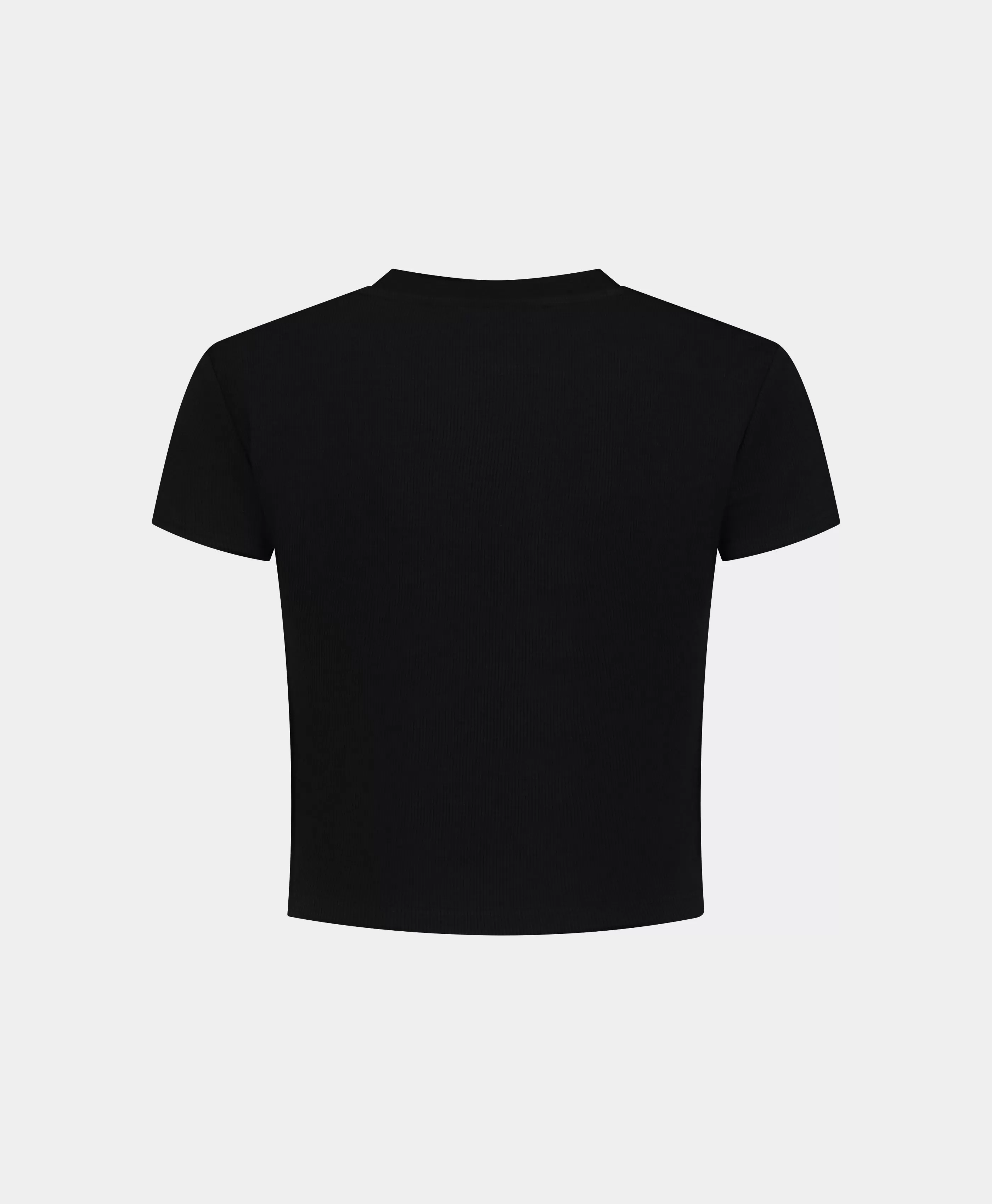 Black Logotype Cropped T-Shirt