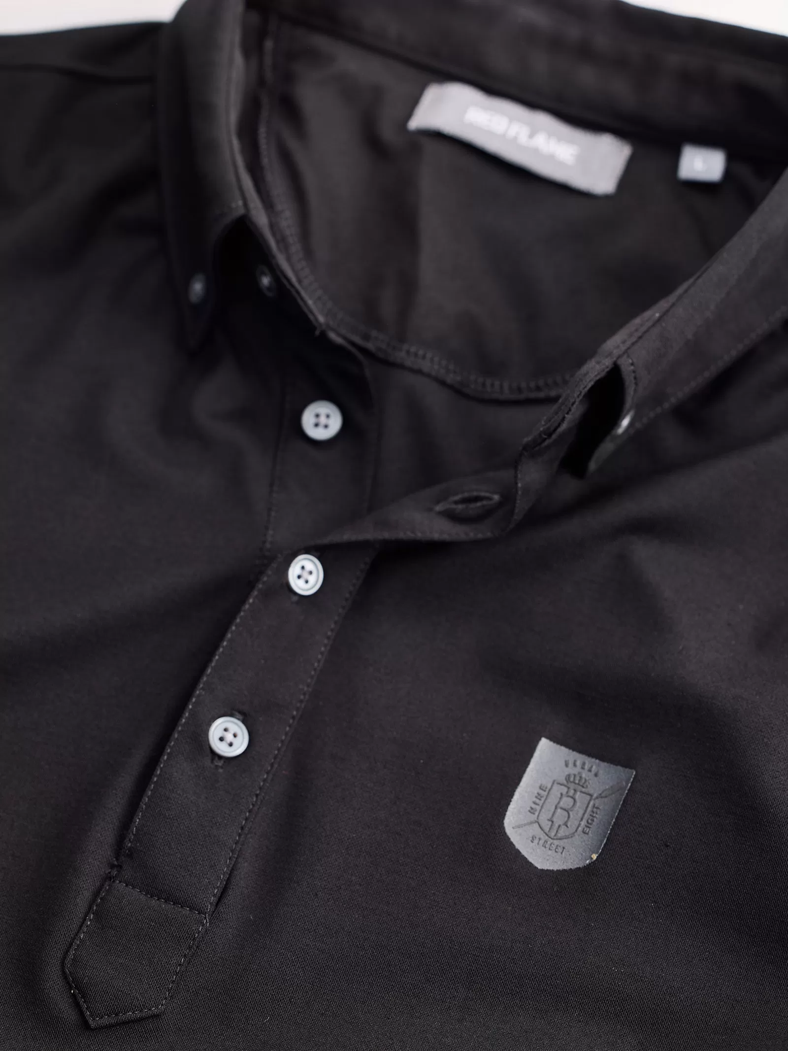 Black Solid Polo T-Shirt