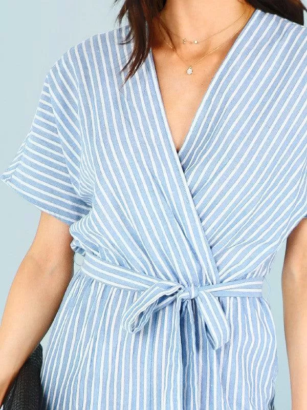 BLUE & WHITE JUST RIGHT JUMPSUIT