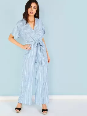 BLUE & WHITE JUST RIGHT JUMPSUIT