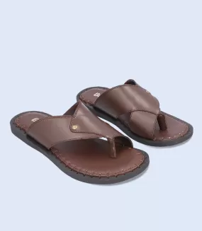 BM4551-BROWN-Men Chappal