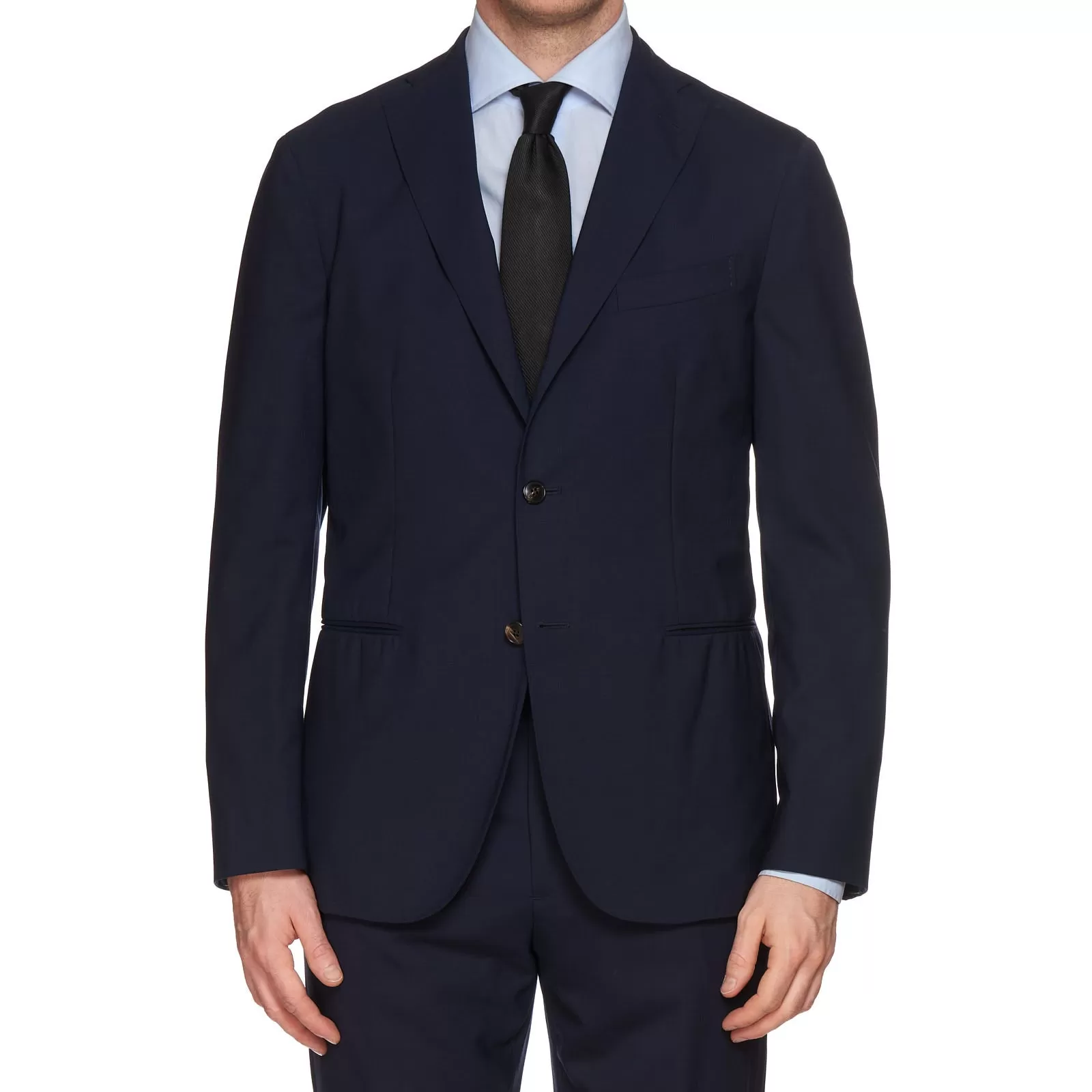 BOGLIOLI Milano "K. Jacket" Navy Blue Virgin Wool Unlined Suit NEW Slim Fit