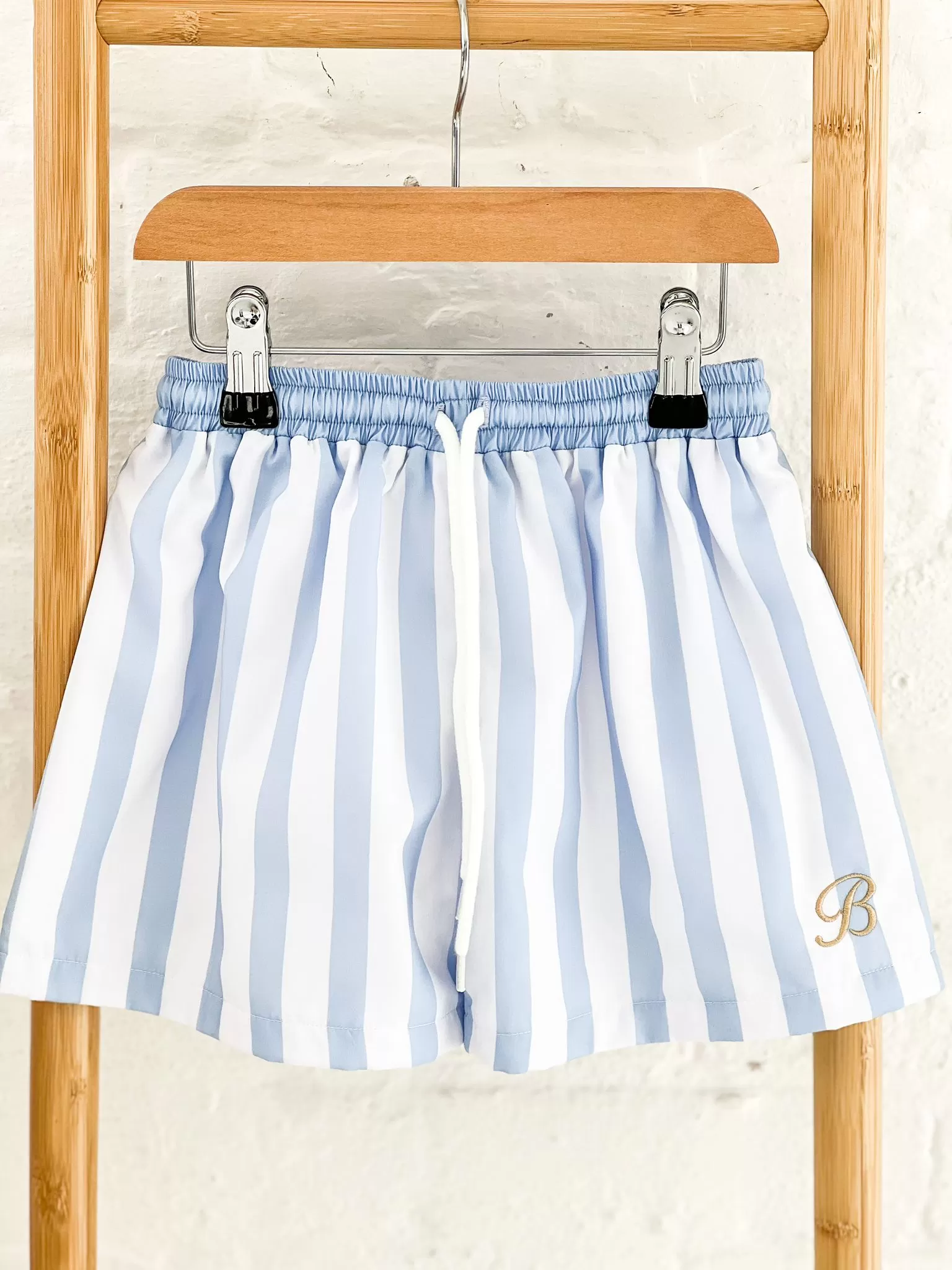 Boys Blue Stripe Swimshorts