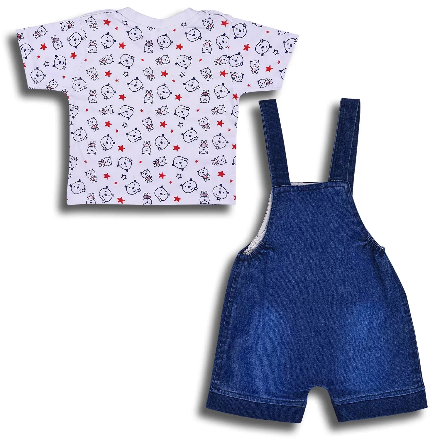 Boys T-shirt and Denim Dungaree set