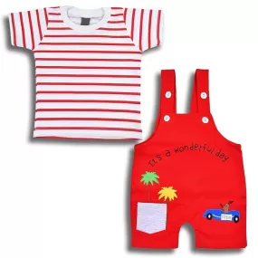 Boys T-shirt and Dungaree Set