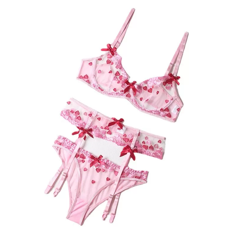 Bra Thong Set With Garters