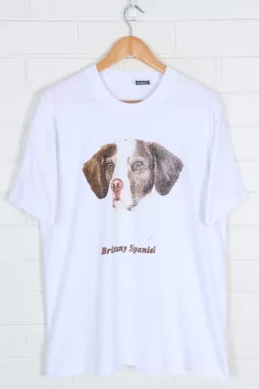 Brittany Spaniel Dog Spears Single Stitch USA Made Tee (XL)