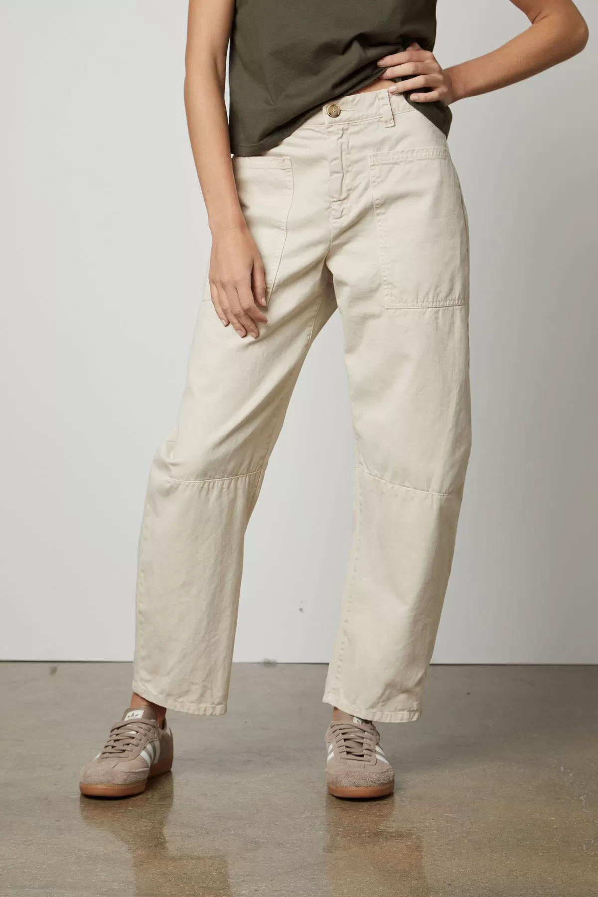 BRYLIE SANDED TWILL UTILITY PANT