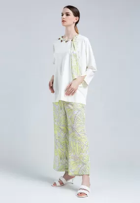 Butterfly Print Palazzo Wide Leg Pants