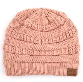 C.C Ribbed Kit Solid Color Beanie