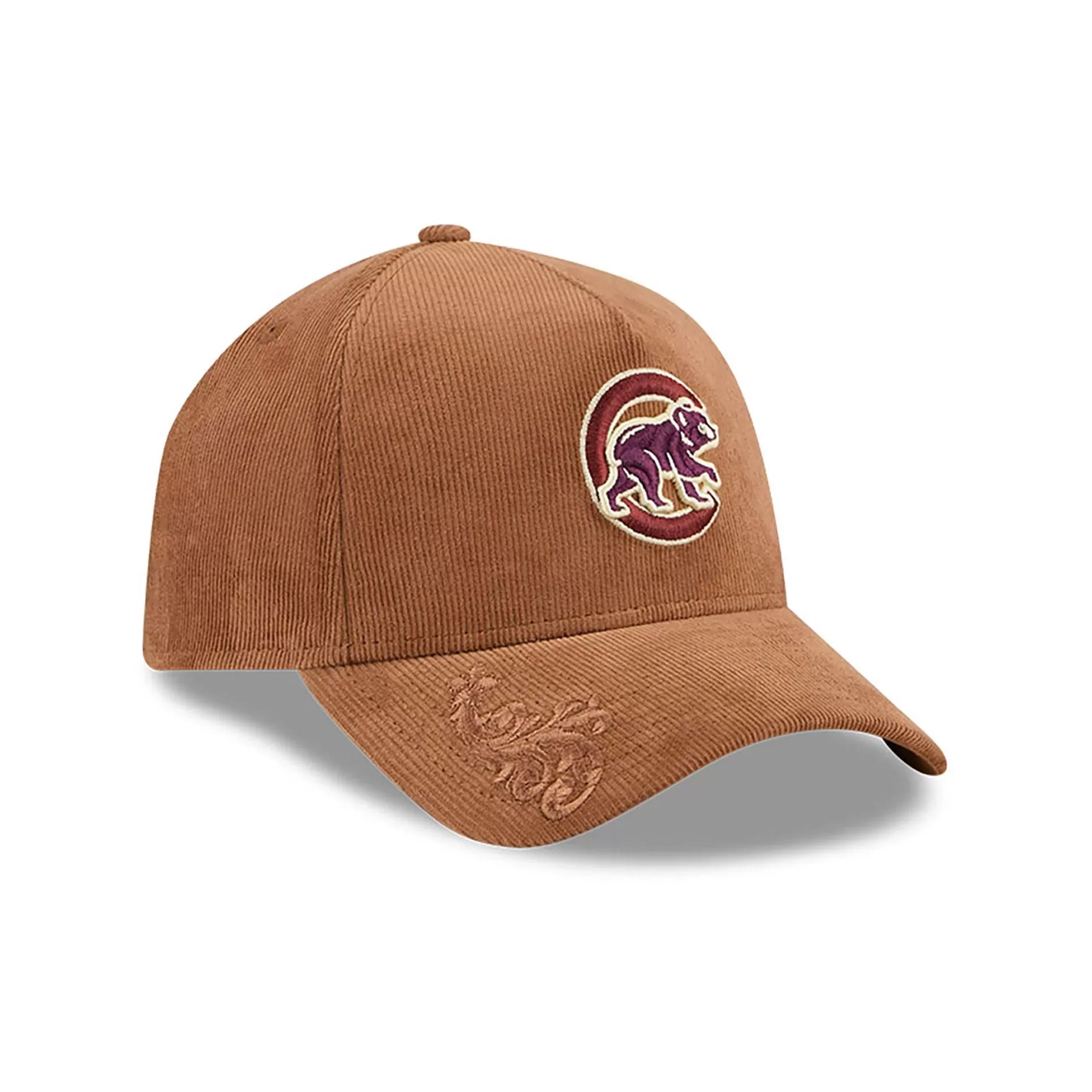 Chicago Cubs Ornamental Cord Brown 9FORTY A-Frame Adjustable Cap