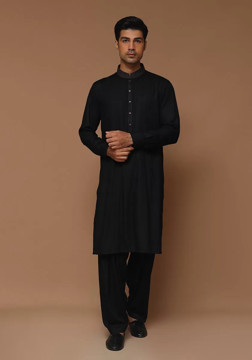 Classic Ayuthia Tap Shoe Slim Fit Embroidered Suit