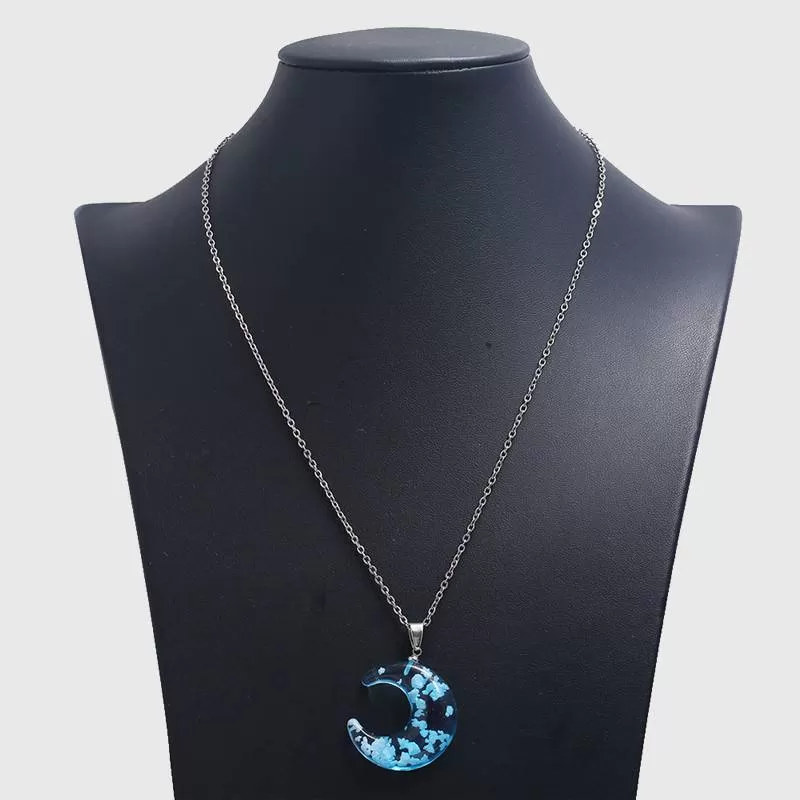 Cloudy Moon Bird Necklace