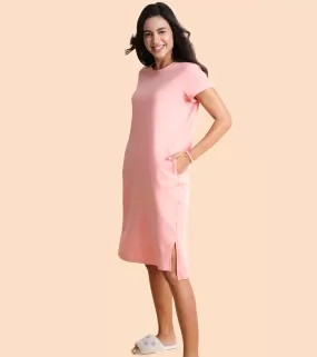 Comfy Dress | Short Sleeve Cotton Terry Lounge Dress