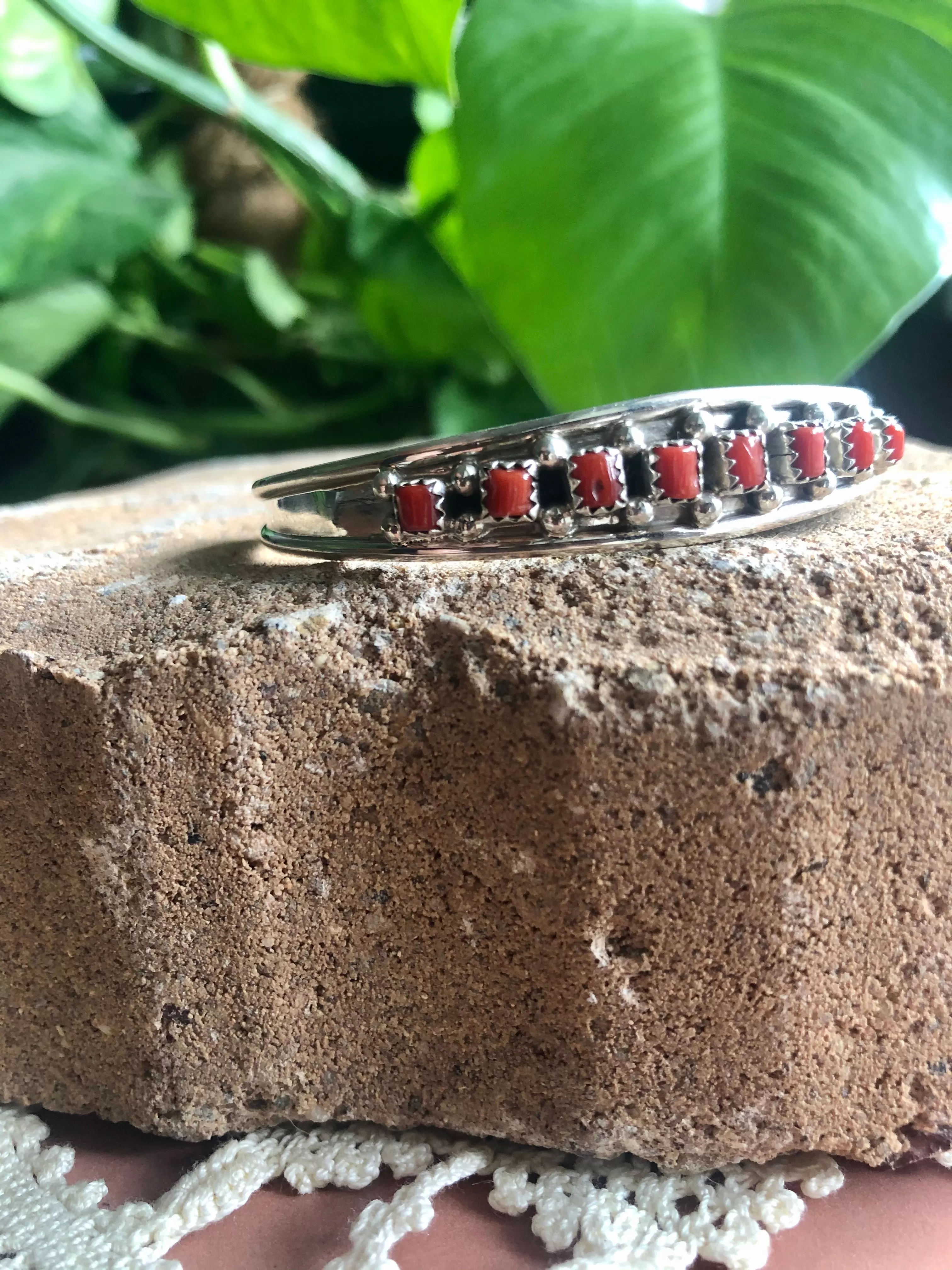 Coral Stone Cuff