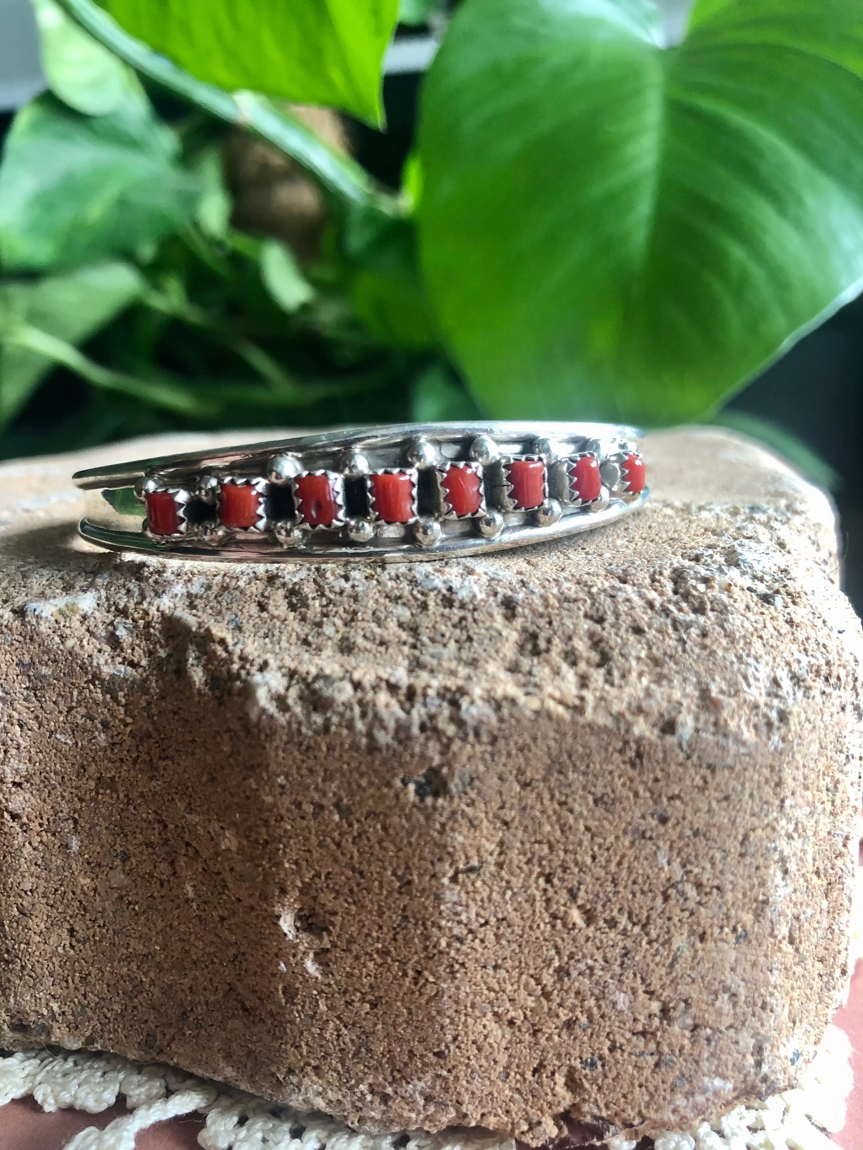 Coral Stone Cuff