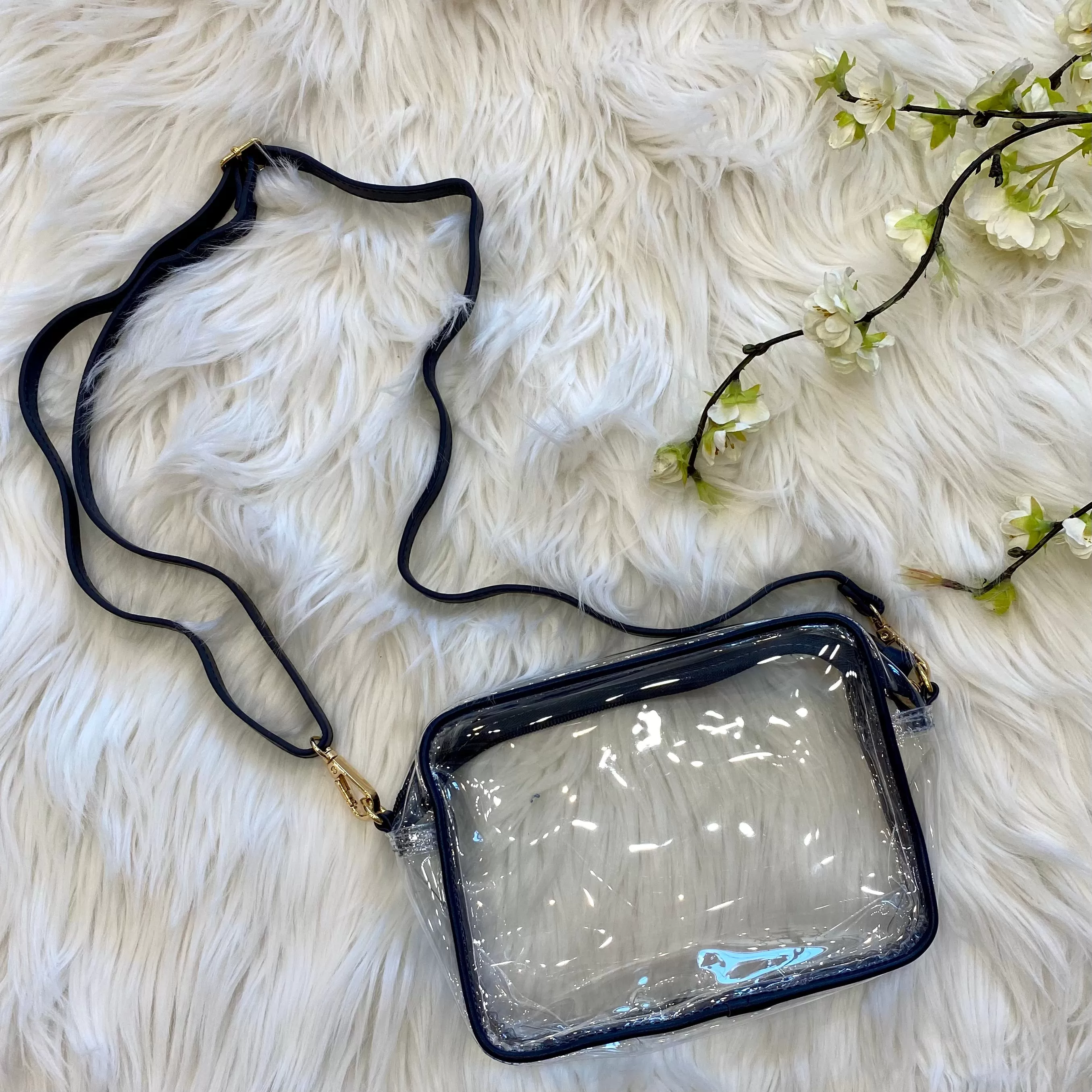 Crazy for Clear Vegan Leather Crossbody