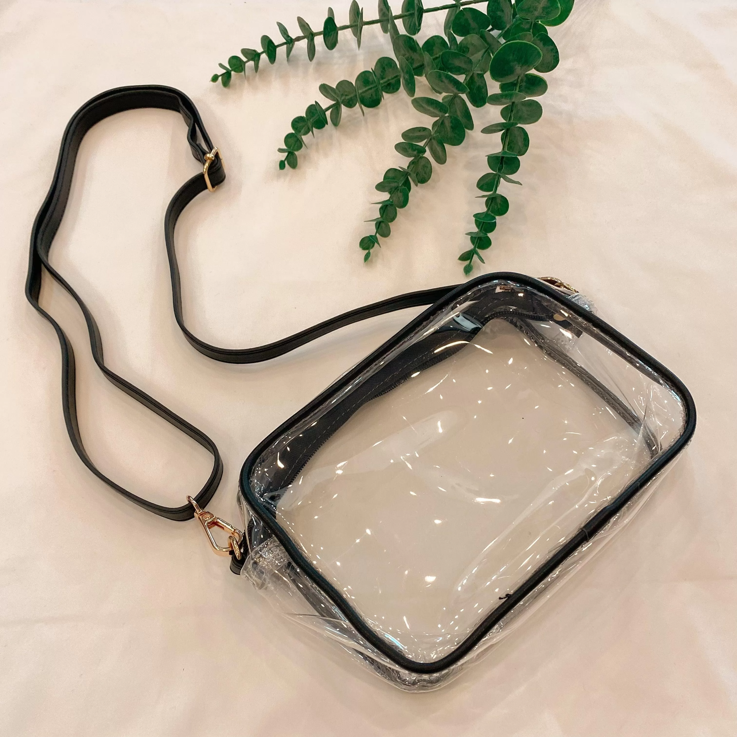 Crazy for Clear Vegan Leather Crossbody