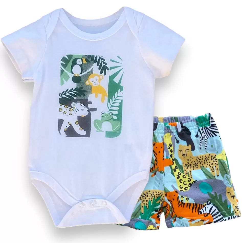 Cute Koala 2 Pc Bodysuit And Shorts Set - Zoo