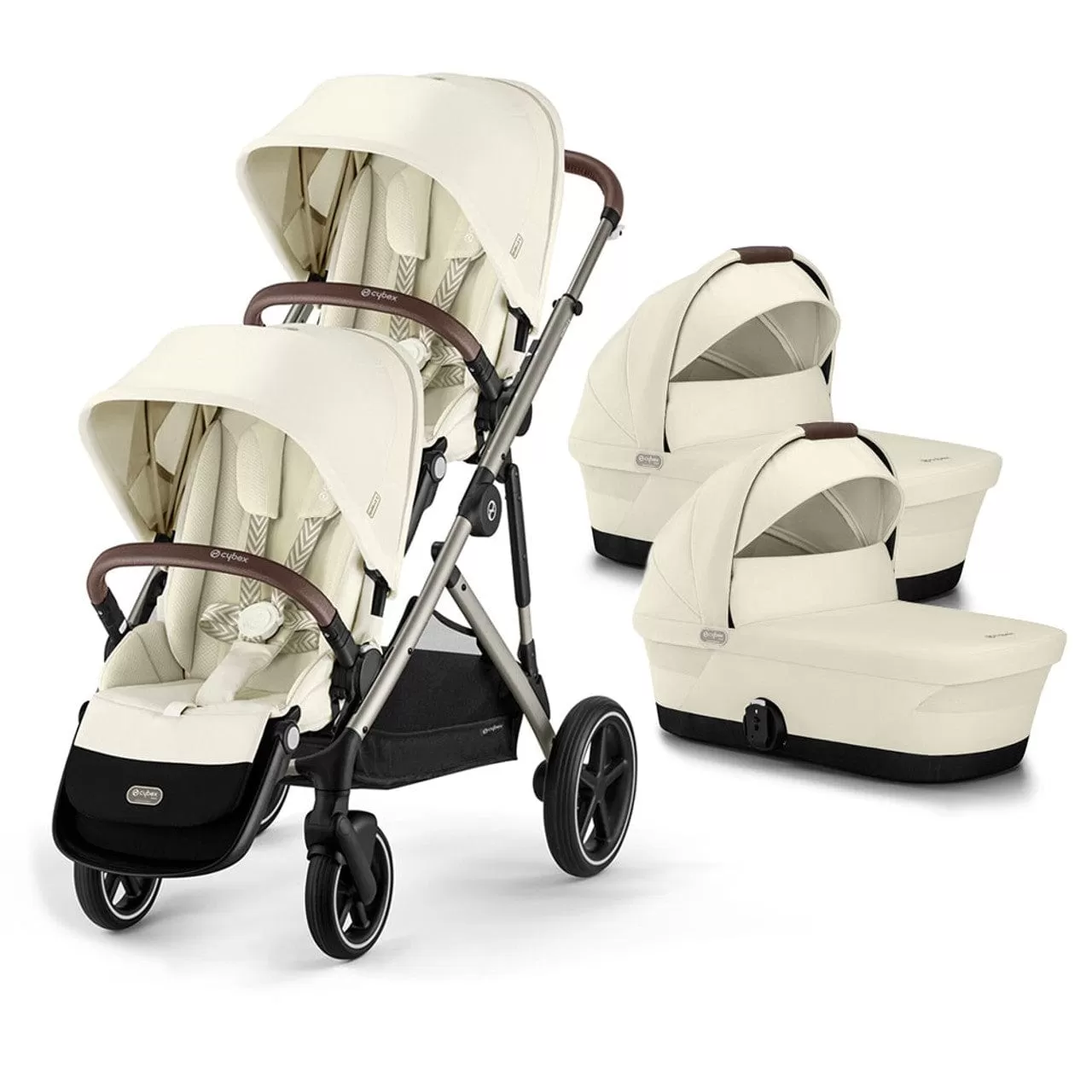 Cybex Gazelle S Twin Pushchair - Taupe / Seashell Beige