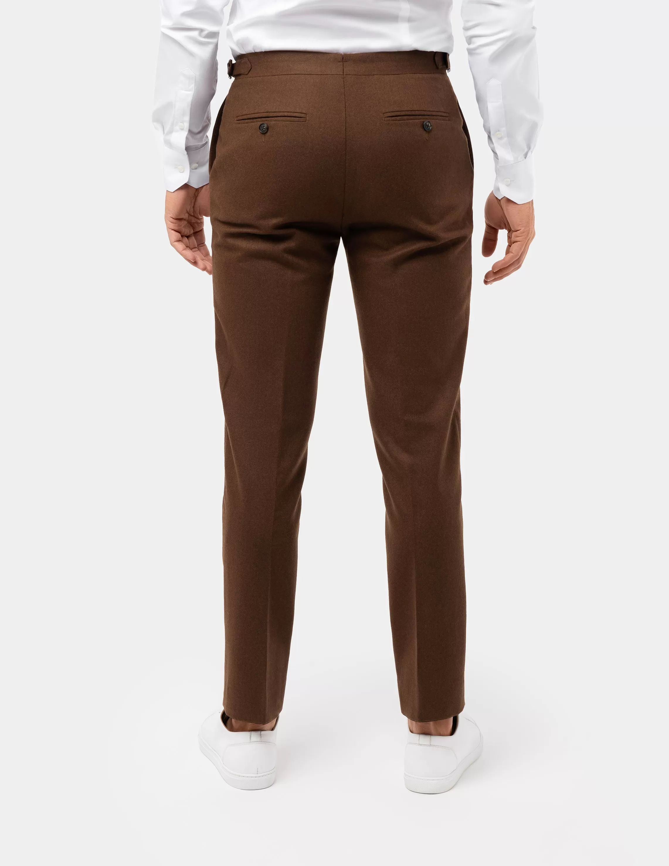 Dark Brown Wool Cashmere Trousers