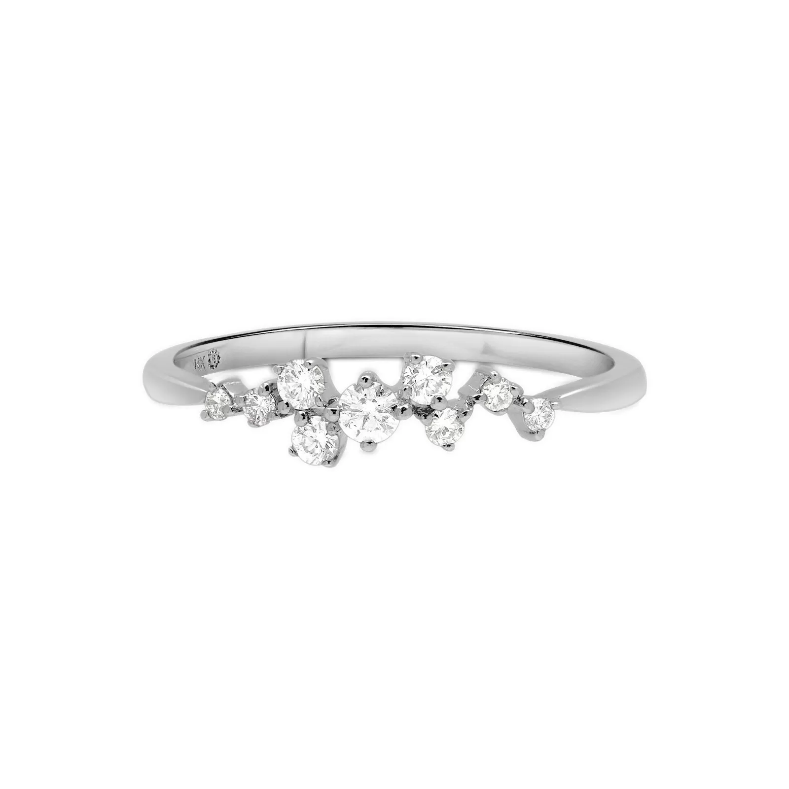 Diamond Cluster Half-Eternity Band