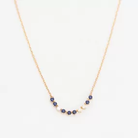 Diana Diamond and Sapphire Rounds Chain Necklace