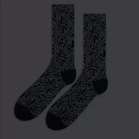 Dolly Noire adult socks Monogram DLYNR sk451-ka-01 black - one size