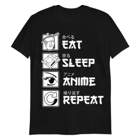 Eat Sleep Anime Repeat Softstyle T-Shirt