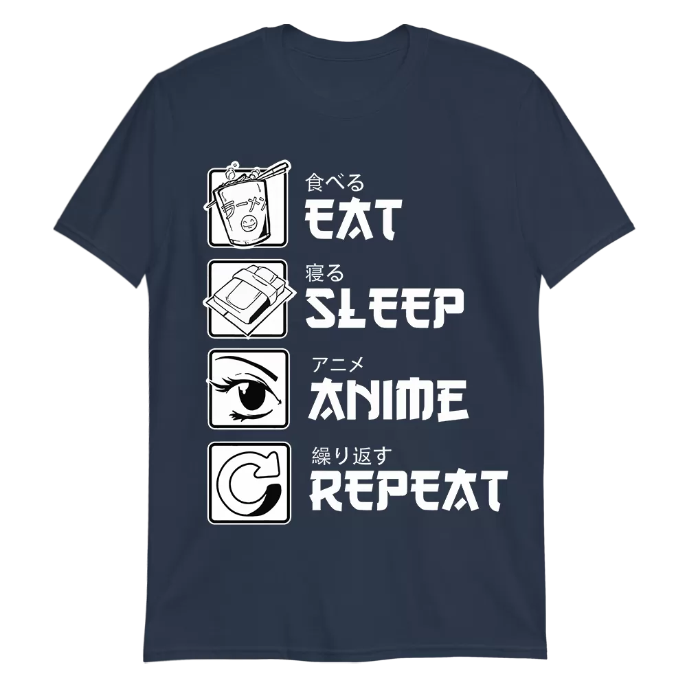 Eat Sleep Anime Repeat Softstyle T-Shirt