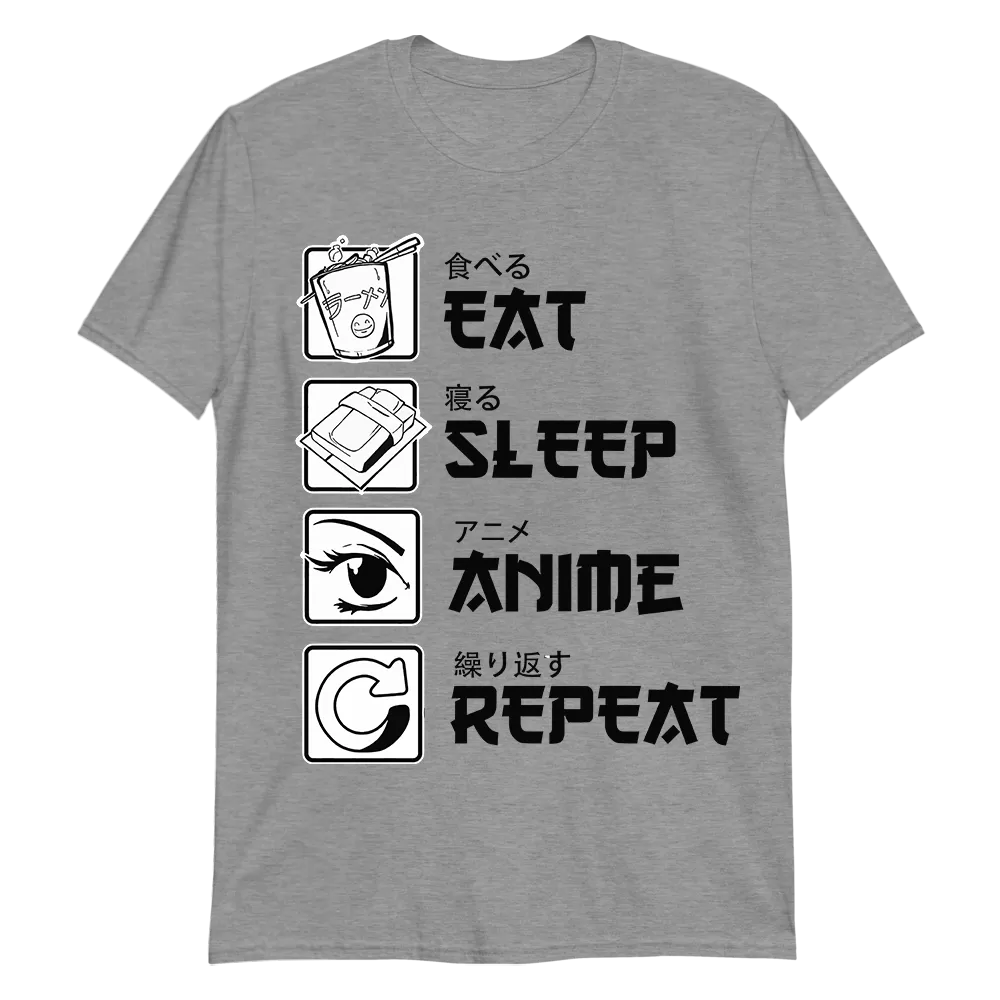 Eat Sleep Anime Repeat Softstyle T-Shirt