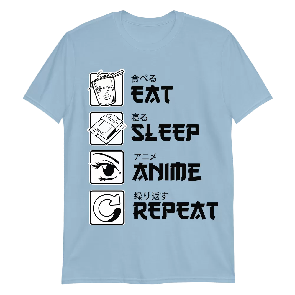 Eat Sleep Anime Repeat Softstyle T-Shirt