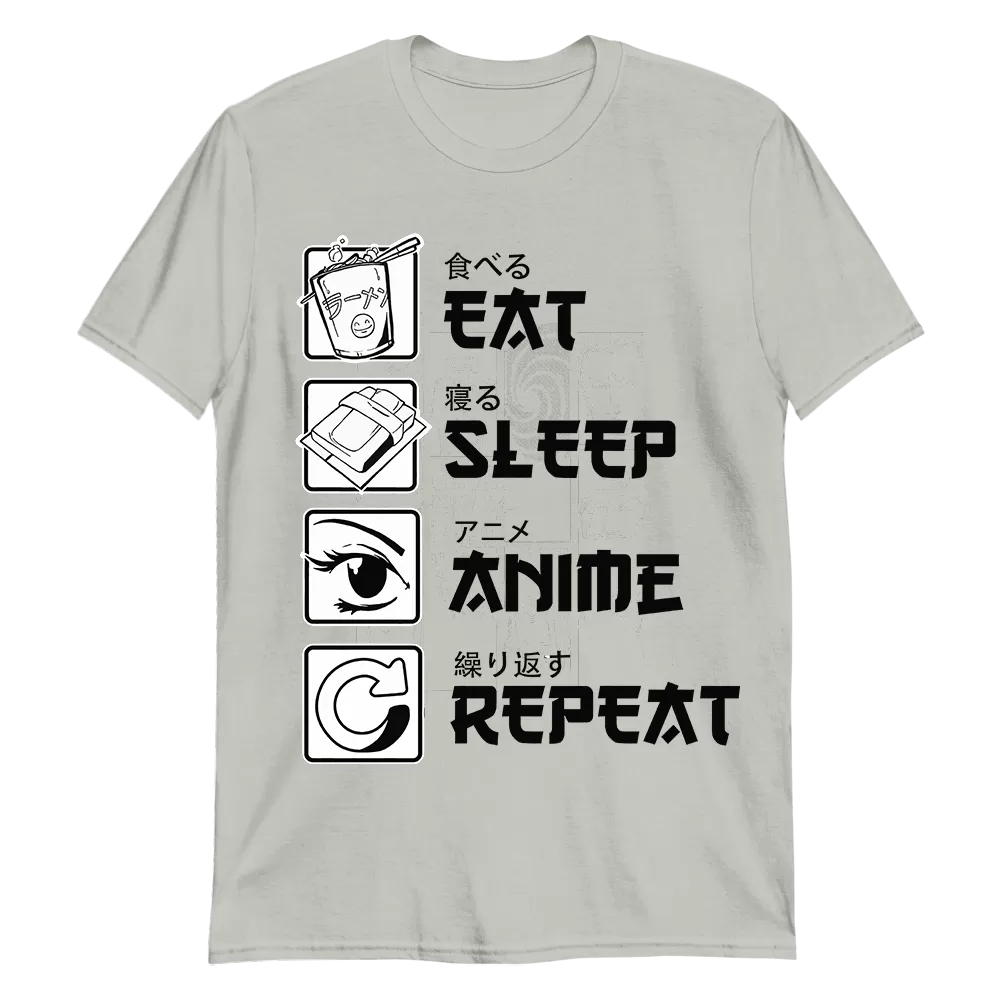 Eat Sleep Anime Repeat Softstyle T-Shirt