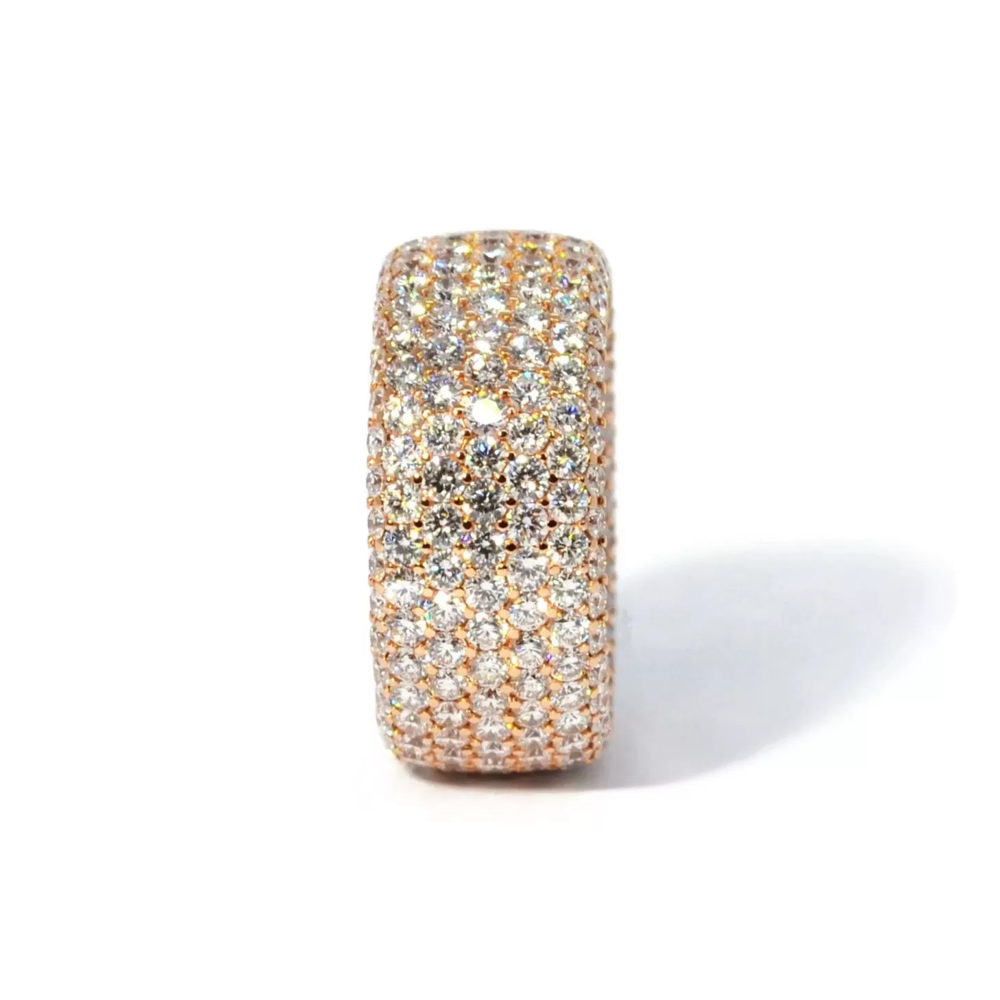 Eclat Jewels - Inside & Out - Diamond Band Ring, 18k Rose Gold