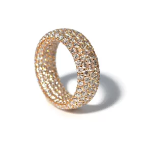 Eclat Jewels - Inside & Out - Diamond Band Ring, 18k Rose Gold