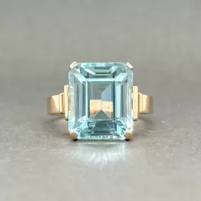 Estate 14K R Gold 8.99ct Aquamarine Cocktail Ring