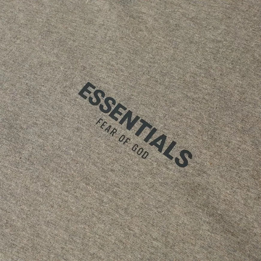 FEAR OF GOD Essentials Summer Core Long Sleeve Tee Dark Heather Oatmeal