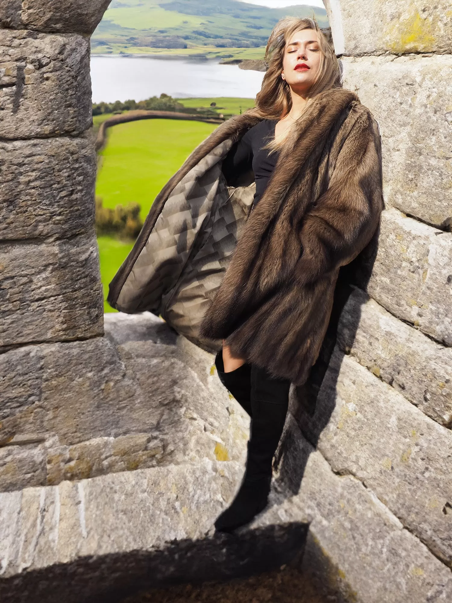 Fisher Sable Fur Coat Coats L