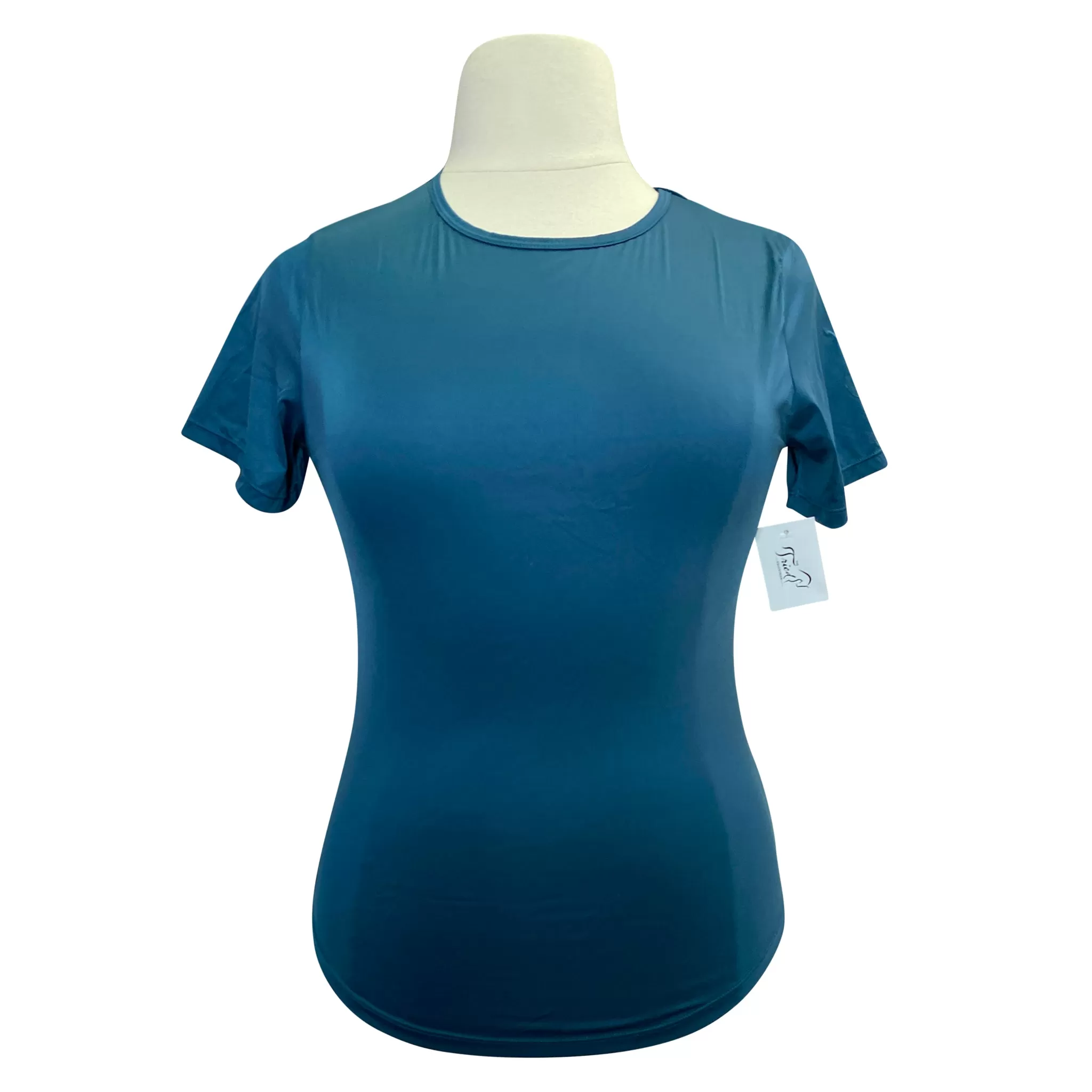 Free Ride Equestrian Relaxed Athletic Top in Emerald Blue - Women's XS