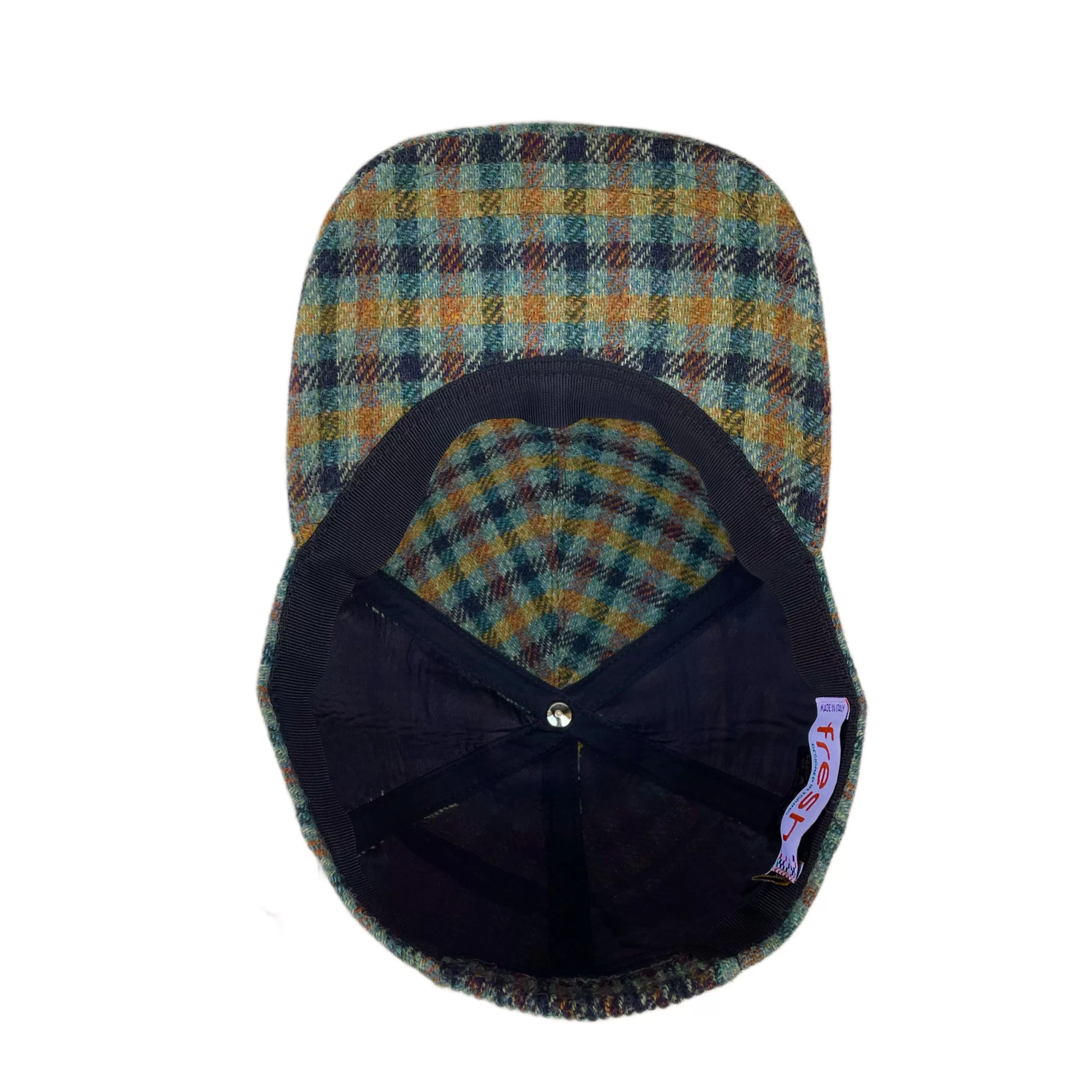 FRESH Shetland Wool Cap Tartan Blue