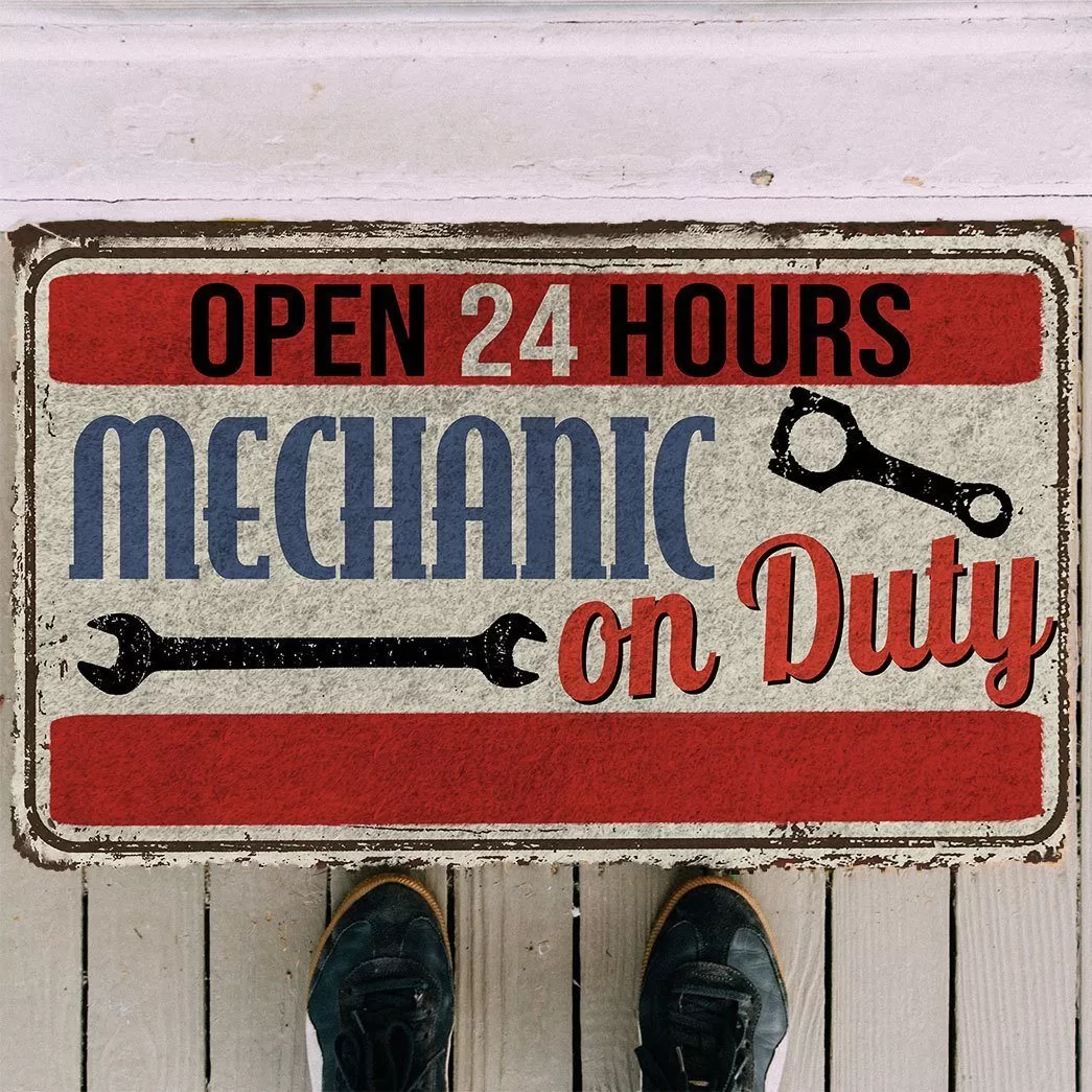 Gearhuman 3D Mechanic On Duty Doormat