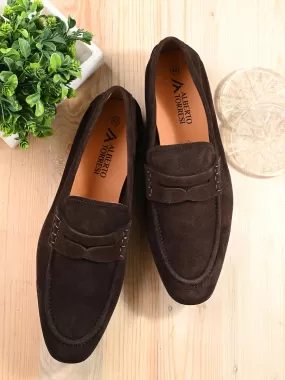 Genuine Brown Suede Leather Formal Shoes