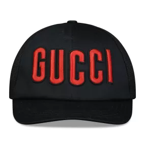 GUCCI  LOGO CAP BLACK