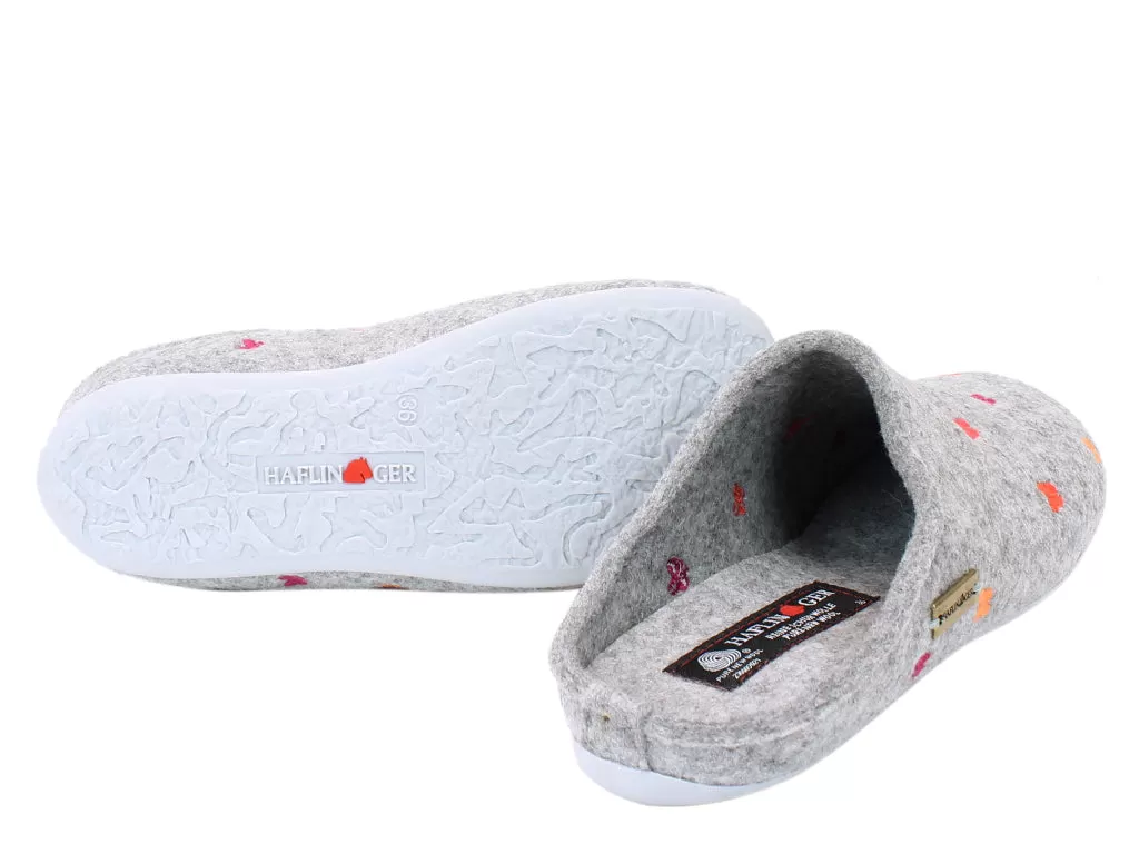 Haflinger Slippers Everest Butterflies Grey