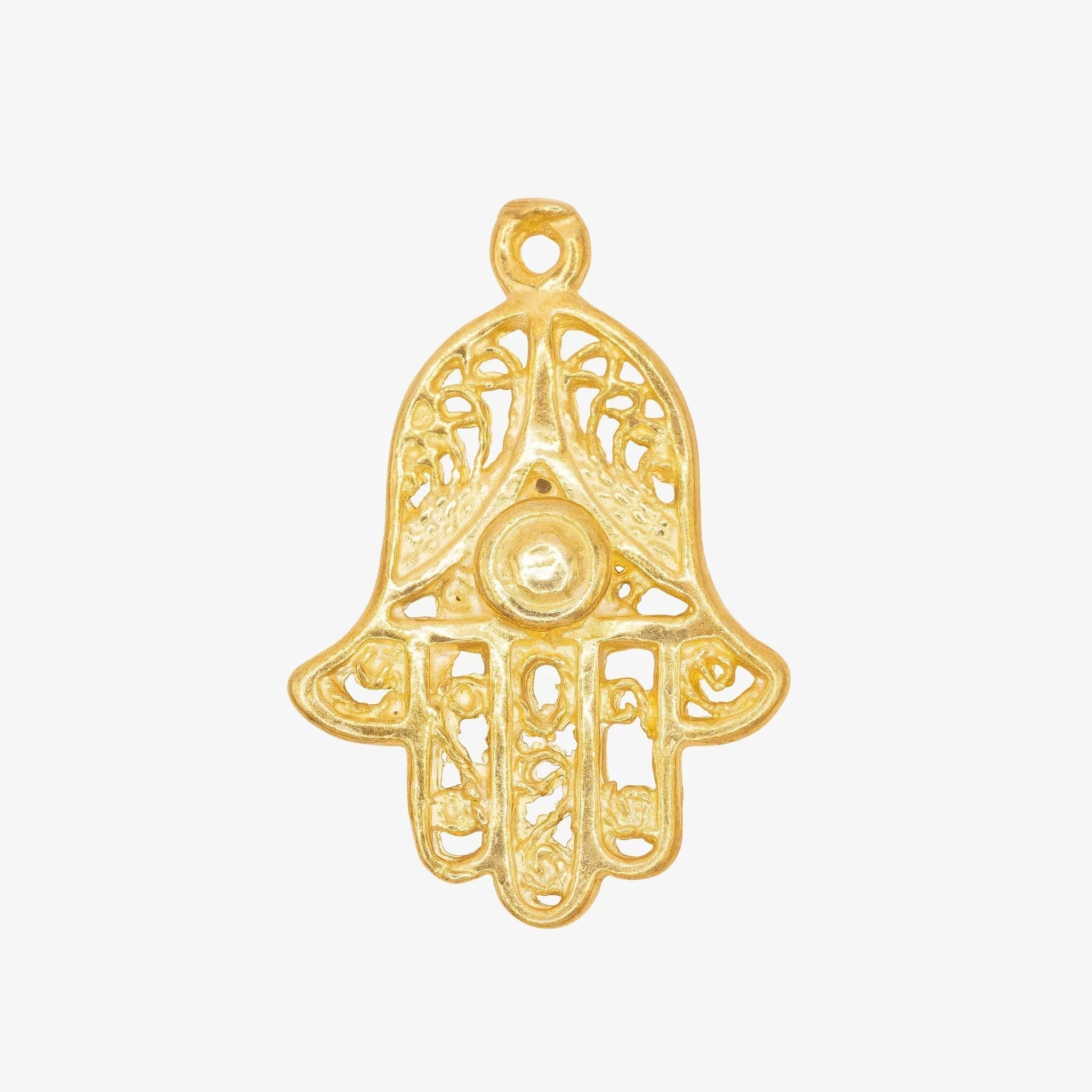 Hamsa Hand Charm Wholesale 14K Gold, Solid 14K Gold, G74