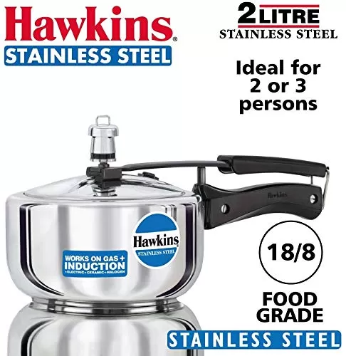 Hawkins Pressure Cooker, Stainless Steel Inner Lid Cooker