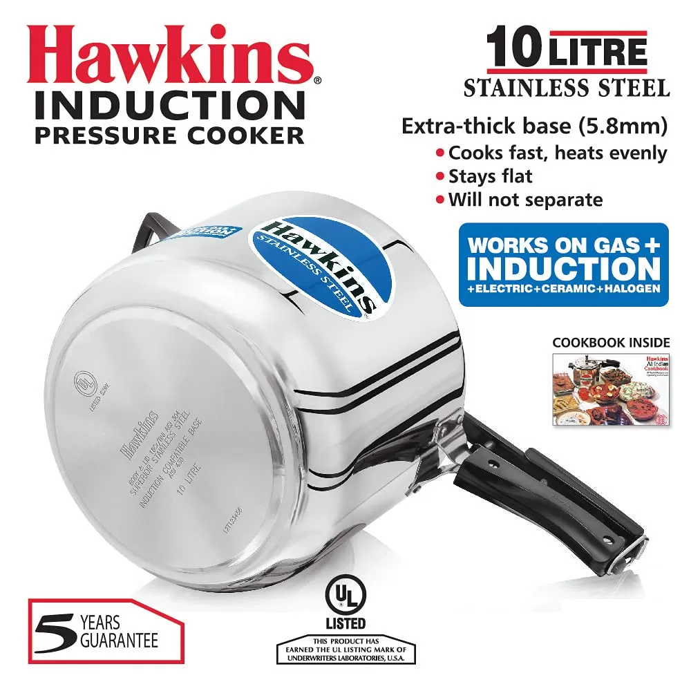 Hawkins Pressure Cooker, Stainless Steel Inner Lid Cooker