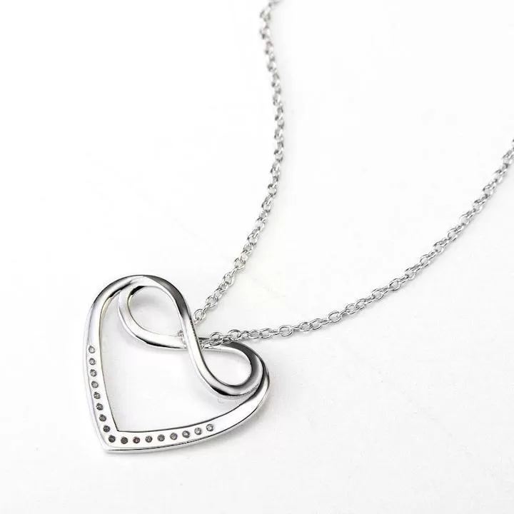 Heart Shaped Infinity Pendant Necklace